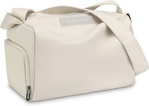 Small Gym Bag for Women 14 Inch Crossbody Sling Duffel with Shoe Compartment & Wet/Dry Pocket, Water-Resistant Personal Item Travel Bag for Weekender Dance Yoga, Dusty Blue in Kuwait