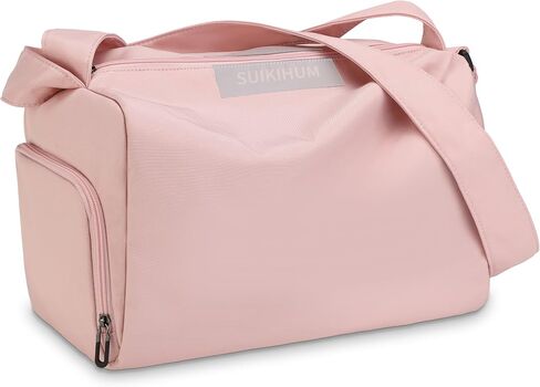 Small Gym Bag for Women 14 Inch Crossbody Sling Duffel with Shoe Compartment & Wet/Dry Pocket, Water-Resistant Personal Item Travel Bag for Weekender Dance Yoga, Dusty Blue in Kuwait