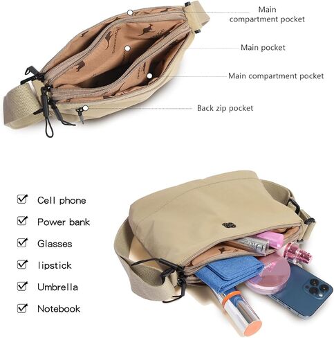 Eslcorri Travel & Fitness Set: Duffle Bag Backpack with Shoe Compartment + Wet Pocket & Lightweight 3-Zipper Nylon Crossbody Bag- Blue Duffel in Saudi Arabia