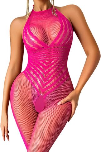 Avidlove المرأة شبكة صيد السمك Bodystocking مقاس واحد شبكة كاملة ارتداءها تخزين الرسن الملابس الداخلية لنادي الهذيان (بدون ملابس داخلية) in Kuwait