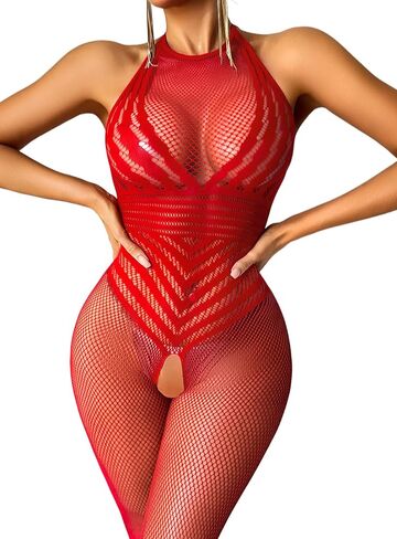 Avidlove المرأة شبكة صيد السمك Bodystocking مقاس واحد شبكة كاملة ارتداءها تخزين الرسن الملابس الداخلية لنادي الهذيان (بدون ملابس داخلية) in Kuwait