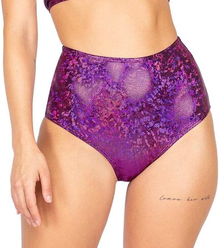 Roma Women's Shimmer Keyhole High Waisted Shorts in Kuwait