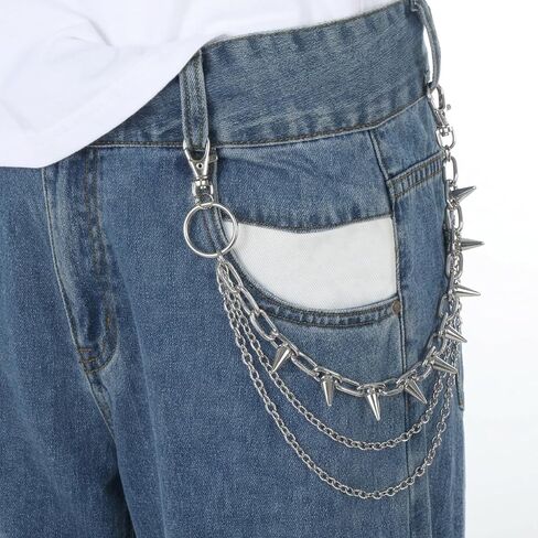 Punk Trousers Chain Pants Chain for Men Pocket Chains for Pants Jean Chains for Men Women Biker Chain Hip Hop Pant Chain Belt Chain Rock Jean Chain for Women in Kuwait