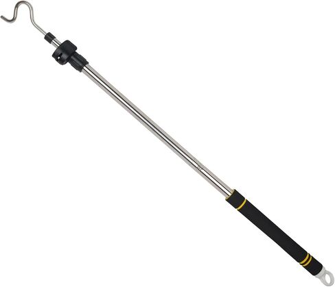Clothes Hanger Reaching Hook Telescopic Adjustment clothes hook pole Light and can Extend from 37" to 65" with 4.7 "Hook and Sponge Handle. in Kuwait