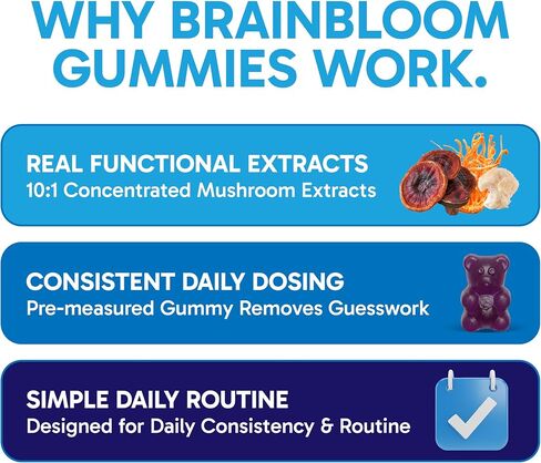 Mushroom Gummies for Focus & Energy – Lion’s Mane, Reishi, Chaga & Cordyceps + Ashwagandha – 2600mg 10:1 Extract – Fruiting Body – Daily Performance Supplement – 60 Count in Kuwait