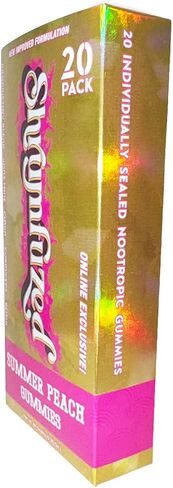 Shrumfuzed Mushroom Gummies | Nootropic Mushroom Supplement with Lion's Mane, Reishi, Cordyceps & Chaga | 20 Count, Summer Peach in Saudi Arabia
