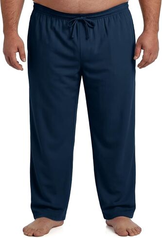 Big and Tall Men's Faux Linen Pants Loose Fit Elastic Drawstring Waist Baggy Summer Beach Trousers in Saudi Arabia