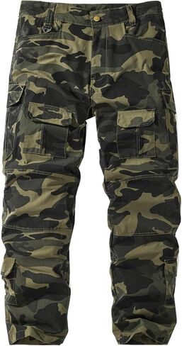 Mens Hiking Pants Quick Dry Lightweight Outdoor Work Camo Cargo Pants in Saudi Arabia
