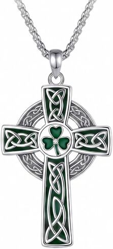 شجرة الحياة/البرسيم/سلتيك الصليب قلادة Claddagh الثالوث عقدة قلادة مجوهرات الدينية هدية للنساء الرجال in Kuwait