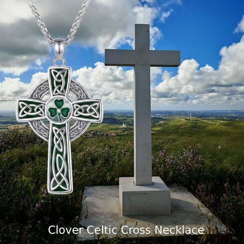 شجرة الحياة/البرسيم/سلتيك الصليب قلادة Claddagh الثالوث عقدة قلادة مجوهرات الدينية هدية للنساء الرجال in Kuwait