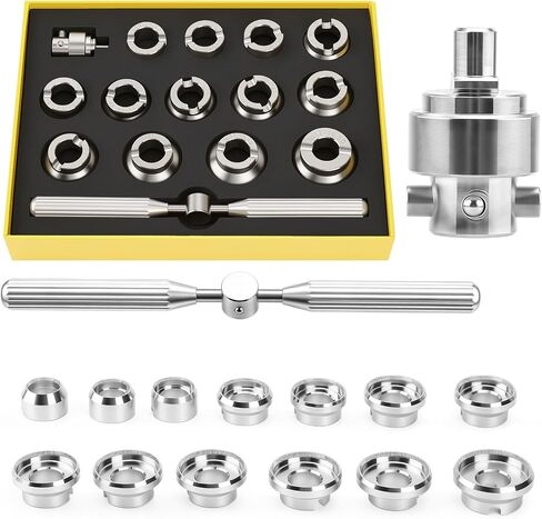 Watch Case Back Removal Tool, 5537 Watch Case Opener Dies Set, Professional Hand Held Repair Tool Kit with 13 Dies for Making Battery Replacement and Repair Watchmaker(18.5-36.5mm) in Saudi Arabia