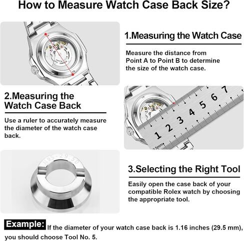 Watch Case Back Removal Tool, 5537 Watch Case Opener Dies Set, Professional Hand Held Repair Tool Kit with 13 Dies for Making Battery Replacement and Repair Watchmaker(18.5-36.5mm) in Saudi Arabia