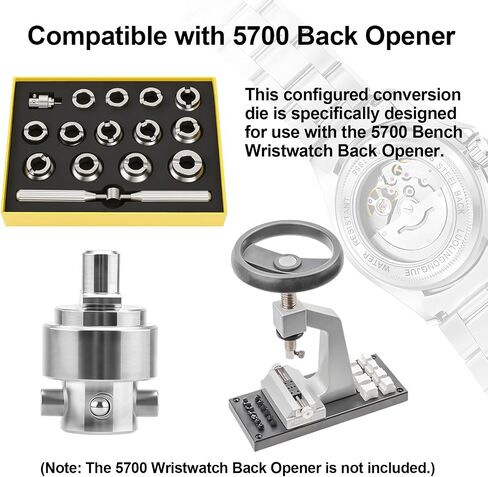 Watch Case Back Removal Tool, 5537 Watch Case Opener Dies Set, Professional Hand Held Repair Tool Kit with 13 Dies for Making Battery Replacement and Repair Watchmaker(18.5-36.5mm) in Saudi Arabia
