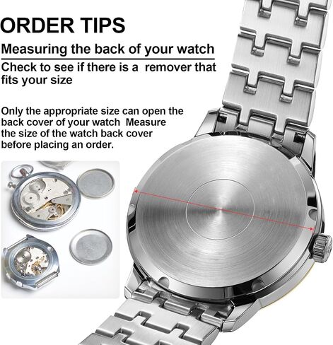 Watch Case Back Removal Tool, 5537 Watch Case Opener Dies Set, Professional Hand Held Repair Tool Kit with 13 Dies for Making Battery Replacement and Repair Watchmaker(18.5-36.5mm) in Saudi Arabia