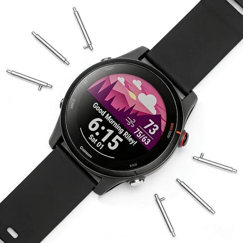 2.3mm Diameter Heavy Duty Stainless Steel Watch Band Pins for Garmin Forerunner 255,255 Music Smart Watch Quick Release Spring Bars(2 Pcs Spring pins)-22mm in Saudi Arabia