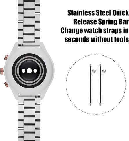 10pcs 20mm Quick Release Spring Bars, Stainless Steel Watch Pins Replacement Strap Link Pins Compatible for Samsung Galaxy Watch 6/Galaxy Watch 5/5 Pro/Galaxy Watch 4/4 Classic in Kuwait
