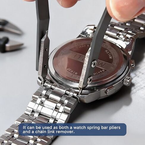 3 Pcs Watch Spring Bar Tool Set, Including Spring Bar Tweezers and Watch Band Tool, Watch Repair Kit for Band Adjustment and Link Removal, Suitable for Professional and Hobbyist in Saudi Arabia