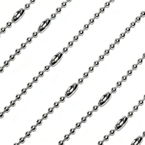 65 Feet 4.5mm Ball Beads Chain, Size #10 Stainless Steel Replacement Blinds Bead Chain Cord with 20pcs Connectors for Roller Window Shade, Vertical Blinds, Plumbing Applications in Kuwait