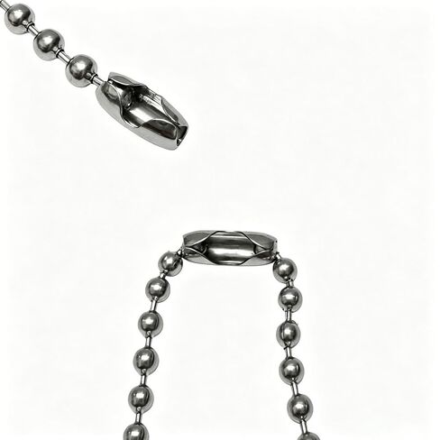 65 Feet 4.5mm Ball Beads Chain, Size #10 Stainless Steel Replacement Blinds Bead Chain Cord with 20pcs Connectors for Roller Window Shade, Vertical Blinds, Plumbing Applications in Kuwait