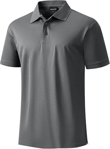 Mens Polo Shirts, Quick Dry Short Sleeve Knit Mens Golf Shirt Moisture Wicking Casual Summer Shirts in Saudi Arabia
