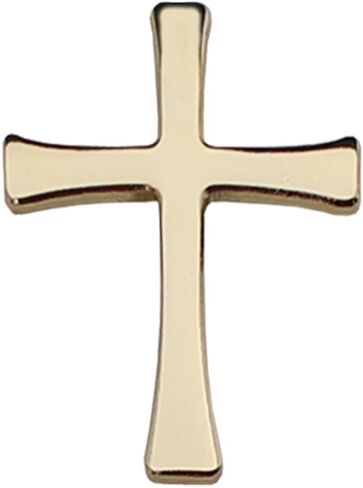 Christian Cross Die-struck Gold Metal Lapel Pin with Butterfly Clasp, .75 inch x 1 inch in Saudi Arabia