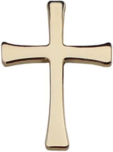 Christian Cross Die-struck Gold Metal Lapel Pin with Butterfly Clasp, .75 inch x 1 inch in Saudi Arabia