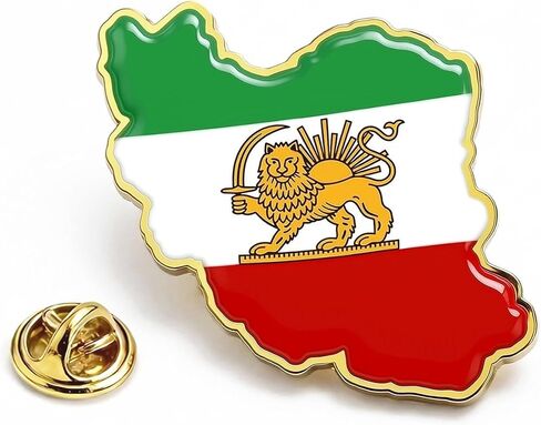 إيران بلاد فارس دبوس معدني على شكل علم دبوس الإيراني القديم العلم الإيراني دبابيس المينا المعادن الوطنية شارة أعلام البلاد بروش دبابيس in Kuwait