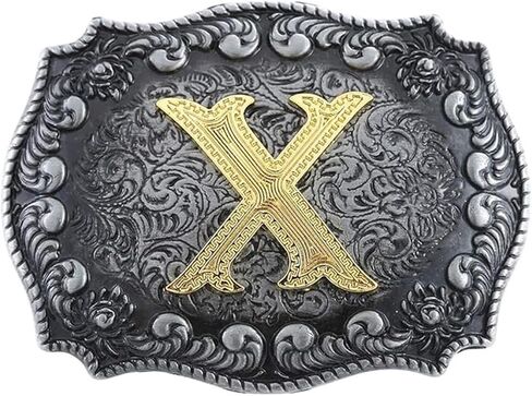 Western Belt Buckle Cowboy Rodeo Large Belt Buckles with Initial Letter ABCDEFG to Z for Men Women in Saudi Arabia