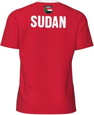 Sudan Flag T-Shirt Jerseys for Running Soccer Fans Tennis Fitness Sports Gradual Color Shirts in Saudi Arabia