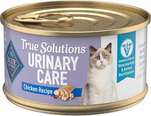 Blue Buffalo True Solutions Urinary Care Wet Cat Food, Urinary Tract Formula with Chicken, 3.0-oz. Cans (24 Count) in Kuwait