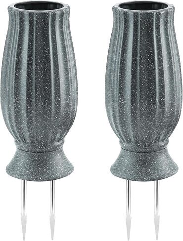 2 Set Cemetery Vase for Grave-Grave Vase with Metal Spike-Headstones Flower Holder for Memorial Artificial Flowers-Cemetery Decorations Sympathy for Loss of Loved Ones in Saudi Arabia