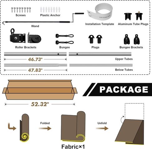 Artpuch Patio Shades Roll Up Outdoor Roller Shade (6'Wx6'H), Cordless Exterior Roller Blinds Cloth for Porch Pergola Gazebo, Gray in Saudi Arabia