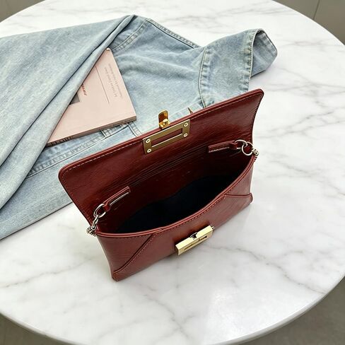 Mini Crossbody Envelope Bag for Women,Vintage PU Leather Clutch Purse in Saudi Arabia
