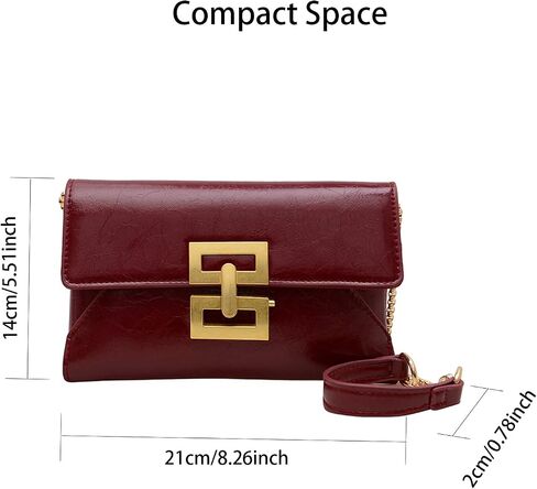 Mini Crossbody Envelope Bag for Women,Vintage PU Leather Clutch Purse in Saudi Arabia