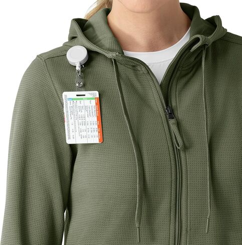سترة Carhartt Layers للسيدات بغطاء للرأس بسحاب كامل، زيتوني، S in Kuwait
