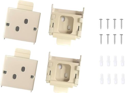 4 PCS Mountings Brackets Universal Roller Shade Hardware Roller Shade Brackets Outside Mount Blinds Aluminum Cordless Bracket for Indoor/Outdoor Roller Blind Replacement Accessory (2, Beige) in Saudi Arabia