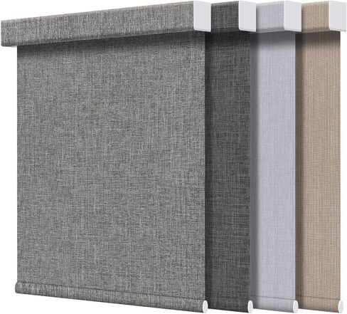 Grandekor 100% Blackout Roller Shades for Indoor Windows & Pull Down Shades - Cordless Free-Stop Blinds with Cassette Valance | Custom Sizes & Colors for Home & Office in Saudi Arabia