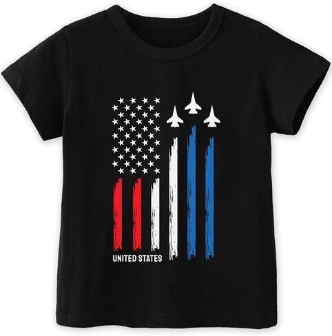Boys 4th of July Shirt, Toddler Girls Kids Red White and Blue Shirts, American 250 USA Flag Patriotic Tee 2-8T in Saudi Arabia