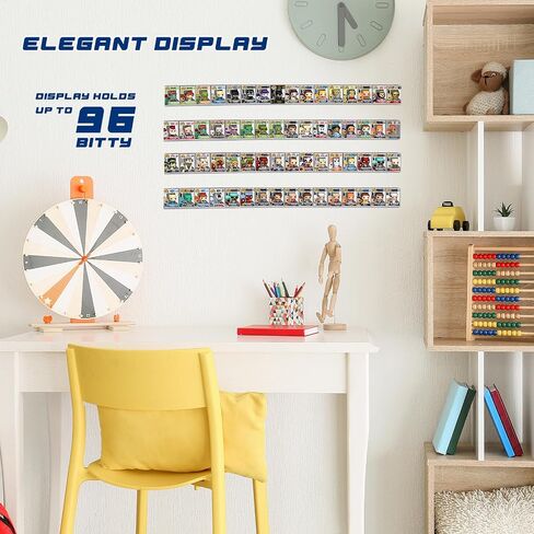 6pcs Acrylic Display Shelf for Funko Bitty Pop, Wall Mounted Display for Mini Collectible Toys, Figure Display Stand Toys in Saudi Arabia