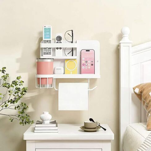 Floating Bedside Wall Organizer & Dorm Decor | Wall Mount Essential Wall Nightstand Bed Shelf for Remote Control Holder, Cool Teen Girls Trendy Stuff, Room Organization in Saudi Arabia