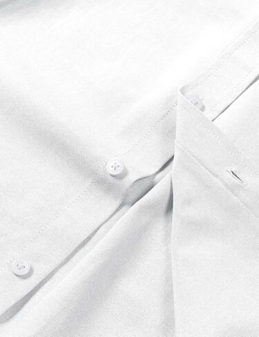 LucMatton Men's Lightweight Oxford Long Sleeve Button Down Shirt Business Casual Slim fit Dress Shirts with Pocket in Saudi Arabia