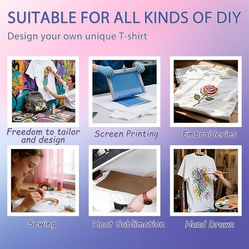 6 PCS Sublimation Blanks T Shirts Bulk Unisex White Polyester | Multiple Sizes Wholesale Customized Shirts For Heat Transfer Printing Crew Neck in Saudi Arabia