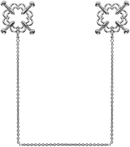 Clover Nipple Jewelry Non Piercing Four Leaf Body Chain for Women Adjustable Stainless Steel Nipple Clamps Fake Nipple Piercing Nipple Rings in Kuwait