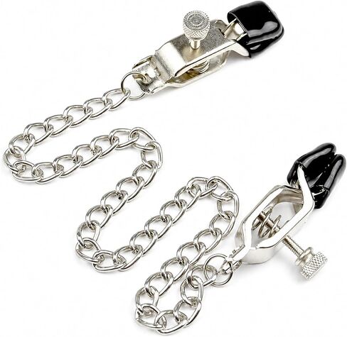 Non Piercing Body Chain for Women, Stainless Steel Nipple Clamps with Adjustable Weighted Pressure Clips, Faux Body Jewelry Gifts in Saudi Arabia