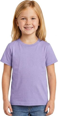 LOOKFACE Kids Solid Short Sleeve T-Shirt 100% Cotton Crewneck Soft Tee for Toddler Boys Girls (Size 2T-14Y) in Kuwait