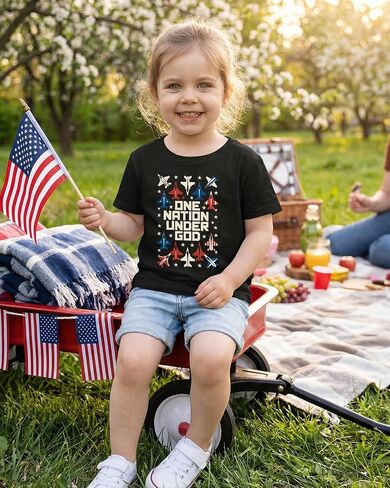 Boys Memorial Day Shirt for Toddler Girls Kids 4th of July Patriotic Shirt American Flag T-Shirt Short Sleeve 2-8Y in Saudi Arabia