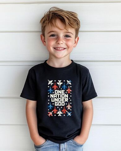 Boys Memorial Day Shirt for Toddler Girls Kids 4th of July Patriotic Shirt American Flag T-Shirt Short Sleeve 2-8Y in Saudi Arabia
