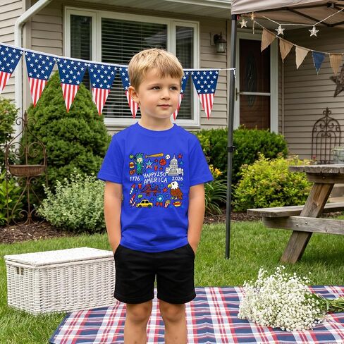 Girls & Boys Heart T-Shirts Love Cute Graphic Short Sleeve Tops for Kids 3-12 Years in Kuwait