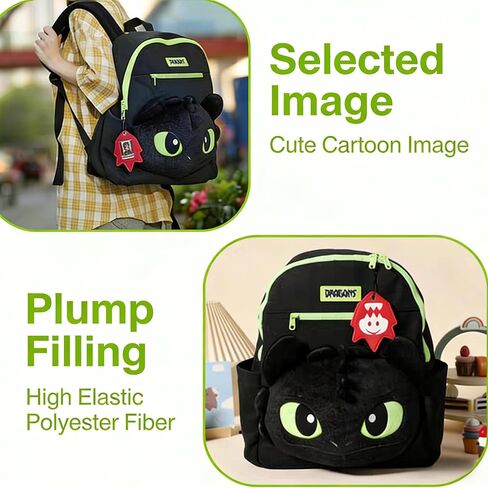 MINISO How to Train Your Dragon Toothless Cool Theme Backpack, Ideal for Travel, Perfect for Collection & Gifting (L) in Kuwait
