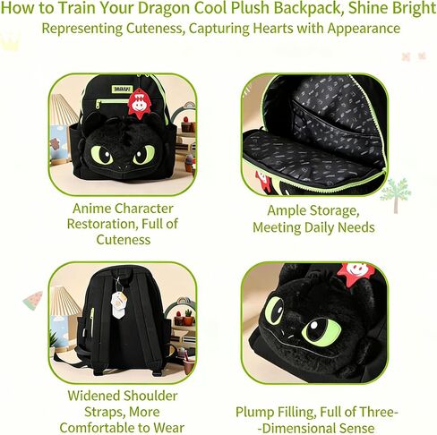 MINISO How to Train Your Dragon Toothless Cool Theme Backpack, Ideal for Travel, Perfect for Collection & Gifting (L) in Kuwait